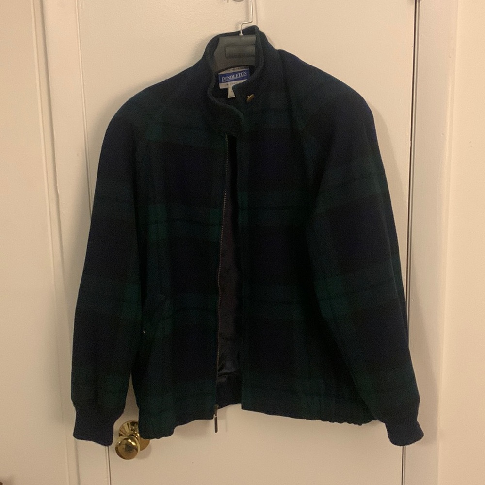 Pendleton size Medium Green/Blue Plaid Jacket